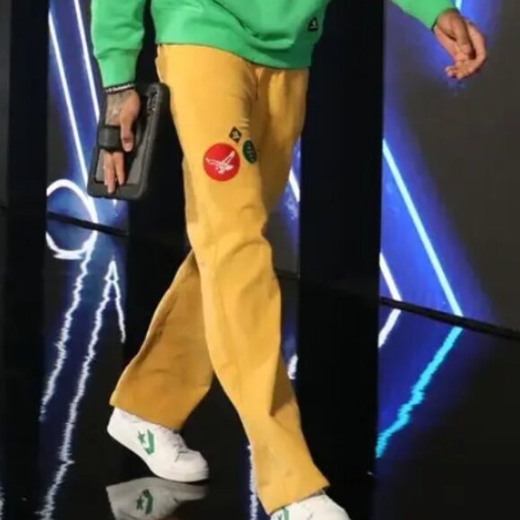 Bare Knuckles Gold Corduroy Bootcut Pants - Picture 7 of 8